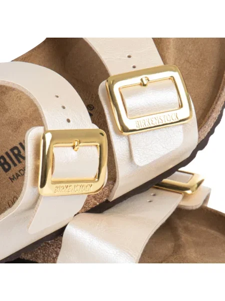 Klapki Birkenstock na sprzączkę białe