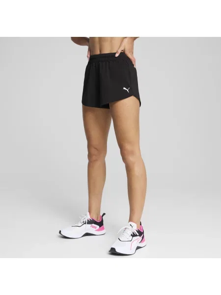 Szorty o kroju regular fit z elastycznym pasem Puma czarne