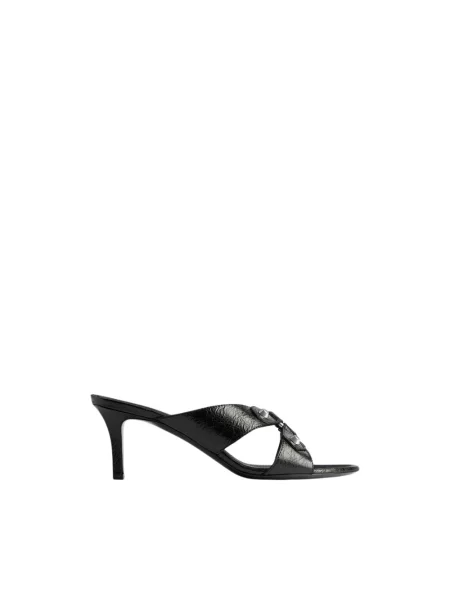 Klapki Balenciaga skórzane czarne