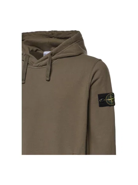 Bluza z kapturem Stone Island z kapturem z kamieniami zielona