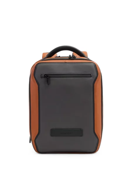 Rucsac Piquadro cu autograf portocaliu