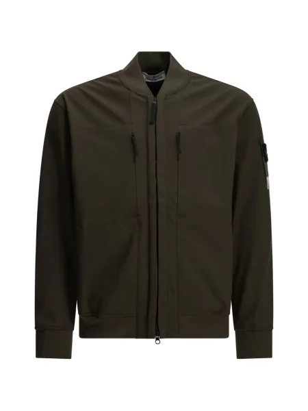 Geacă bomber Stone Island cu strasuri verde