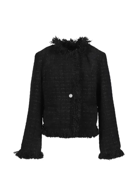 Geacă Bohemseo din tweed negru