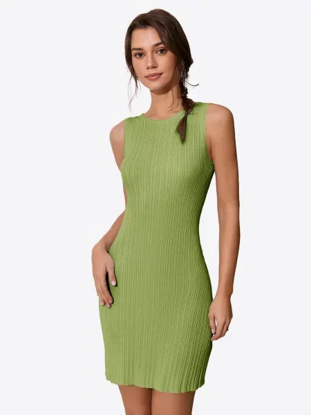 Imily Bela Rochie tricotat kiwi verde