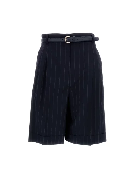 Bermudy Max Mara Studio wełniane niebieskie