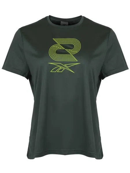 Grafic tricou Reebok alergare galben