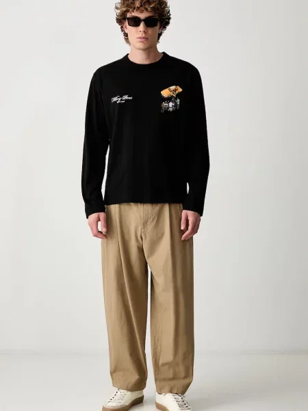 Długa koszulka Filling Pieces z długim rękawem czarna