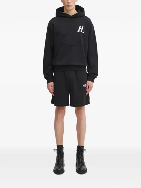 Hanorac cu glugă Helmut Lang cu imagine negru