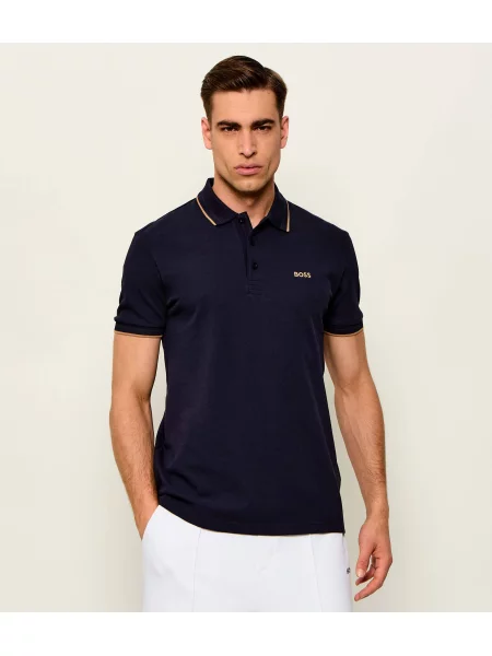 Tricou polo Boss Green verde