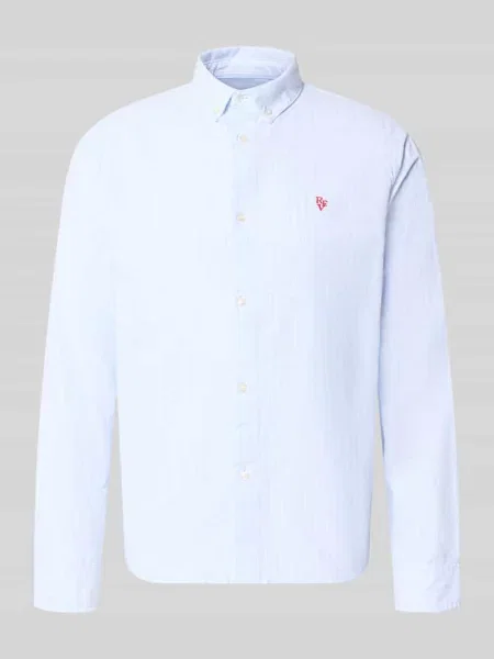 Koszula casualowa o kroju regular fit z czystej bawełny Review błękitna