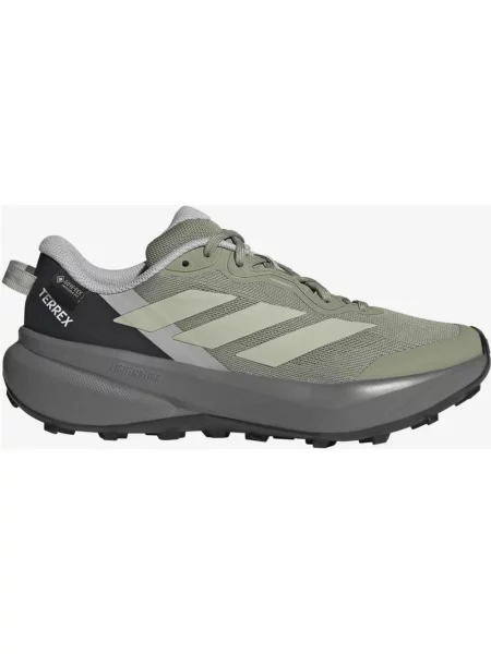 Buty do biegania adidas Terrex Tracefinder Plus GORE-TEX zielony oliwkowy 36 szary