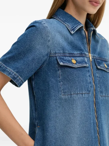Rochie din denim A.p.c. de costum albastru