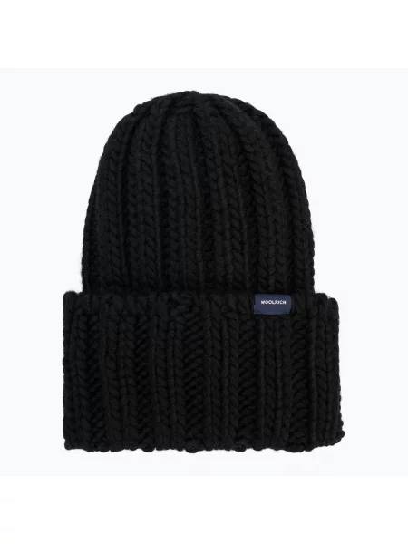 Căciulă de iarnă pentru femei Woolrich Chunky Beanie black negru