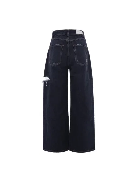 Szerokie jeansy Icon Denim czarne
