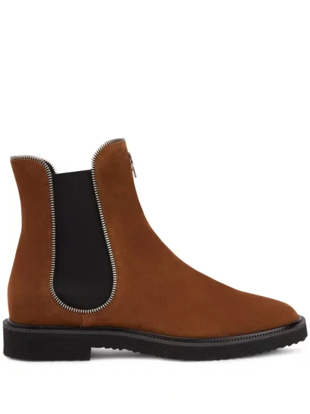 Botine chelsea Giuseppe Zanotti din piele de căprioară maro