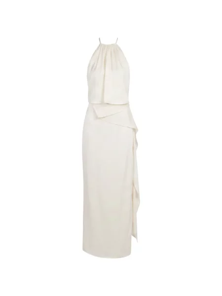 Fusta maxi Baobab din satin cu volane