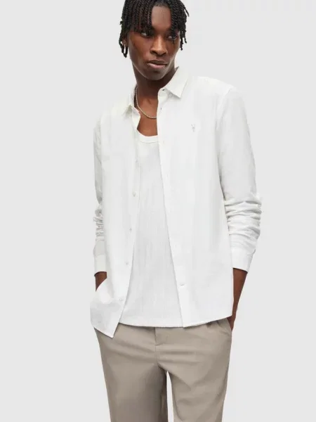 Риза AllSaints бяло