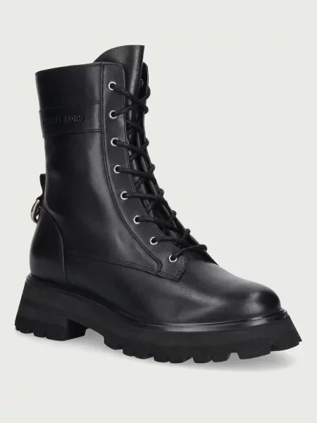 MICHAEL Michael Kors bocanci cu platformă pentru femei din piele Caleb Lug Bootie negru