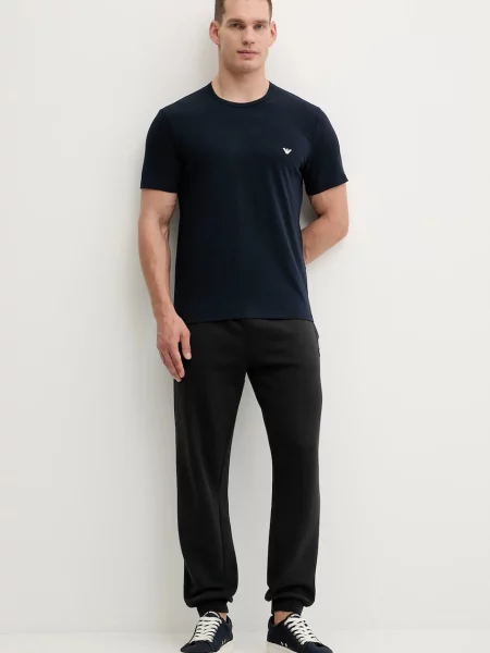 Однотонная футболка Emporio Armani Underwear синяя