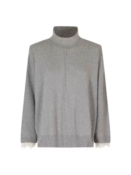 Dzianinowy sweter Alberta Ferretti szary