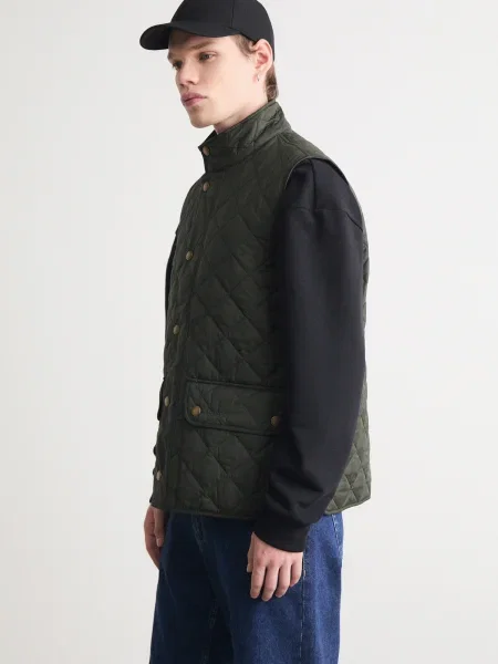 Barbour Brezrokavnik Lowerdale oliva zelena