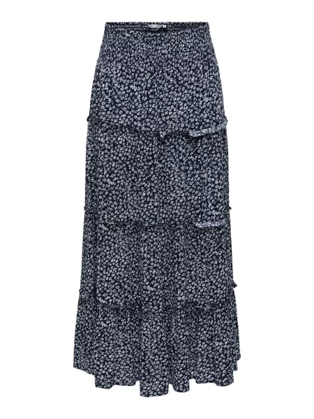 ONLY Fustă ONLFERNANDA bleumarin alb