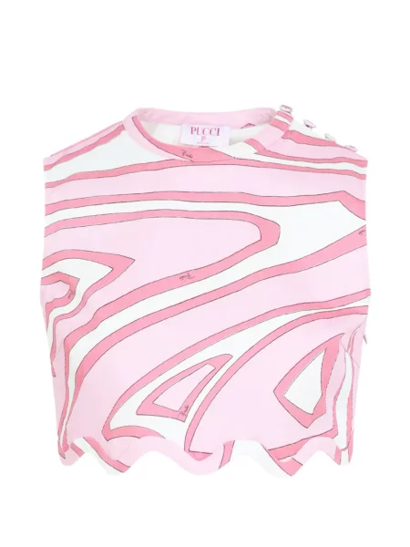 Top Pucci cu imagine roz