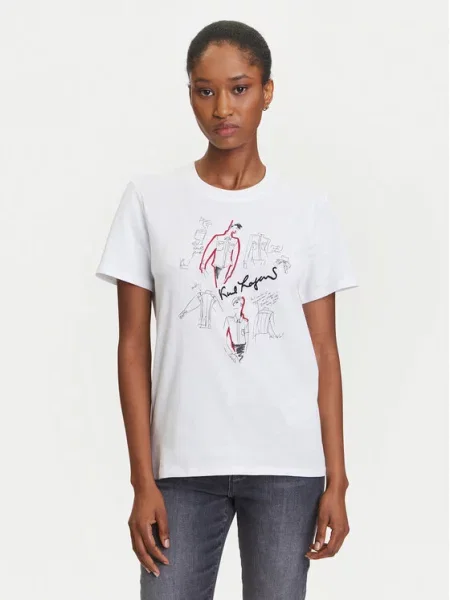 KARL LAGERFELD T-Shirt λευκό