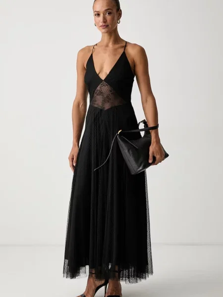 Twinset rochie evazată negru