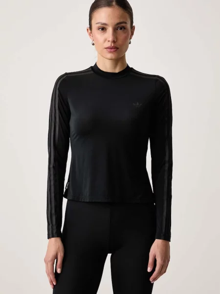 Tricou cu mânecă lungă Adidas Originals negru