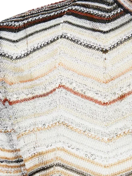 Tricou Missoni cu decolteu rotund scurt alb