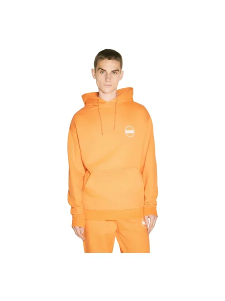 Bluza z kapturem Boiler Room z kapturem z nadrukiem pomarańczowa