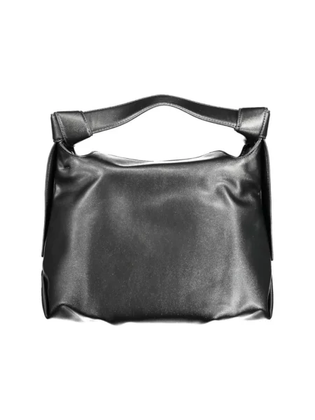 Lniana torebka Calvin Klein czarna