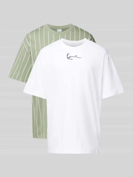 T-shirt z wyhaftowanym logo w zestawie 2 szt. Karl Kani