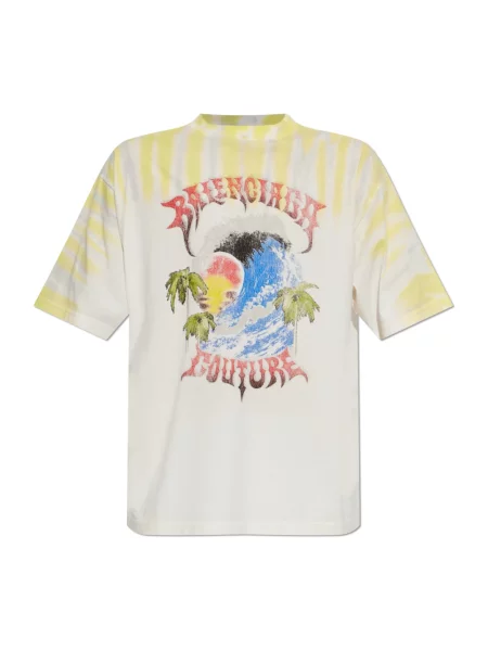 Tie dye koszulka Balenciaga wiązana biała