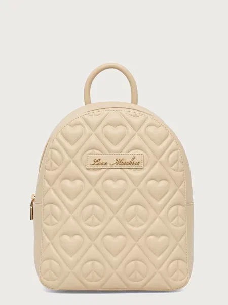 Love Moschino rucsac pentru femei cu imitație de piele bej