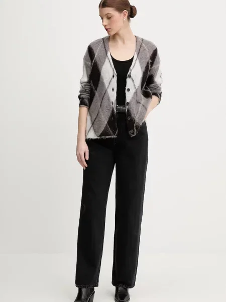 Кардиган з додаванням мохеру Sisley сірий