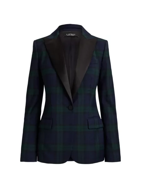 Sacou Lauren Ralph Lauren în carouri cu imagine albastru