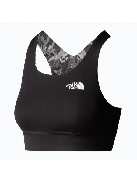 The North Face Flex Reversible asphalt grey abstract фитнес сутиен сиво