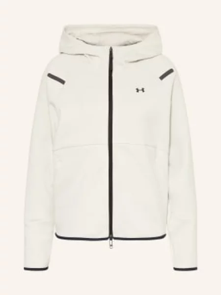 Fleecová fleecová mikina Under Armour bílá