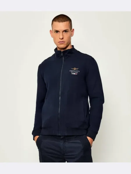 Férfi kapucnis pulóver Aeronautica Militare Hoodie navy blue. Méret: S kék