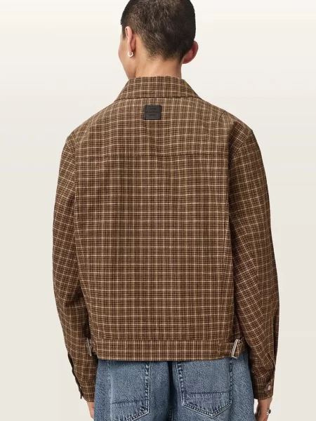 AllSaints демісезонна куртка з льоном LAKESHAW