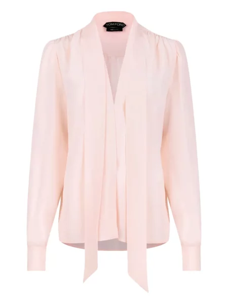Bluză Tom Ford de mătase roz