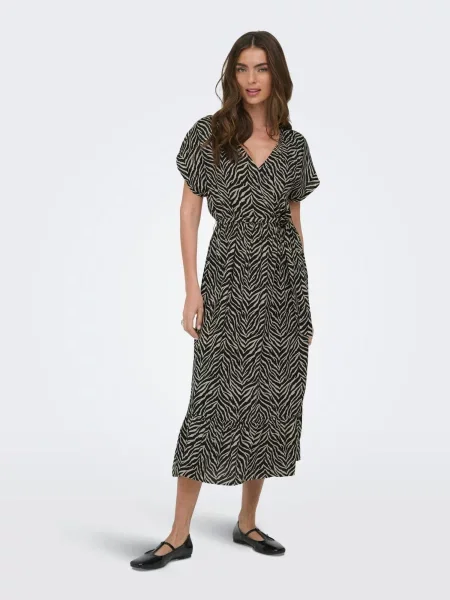 ONLY Rochie ONLZilla Adele negru / murdar alb