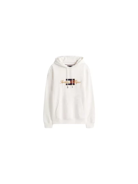 Bluza z kapturem Tommy Hilfiger z kapturem beżowa