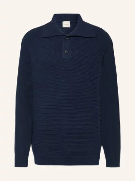 Calvin Klein Sweter Typu Troyer blau granatowy