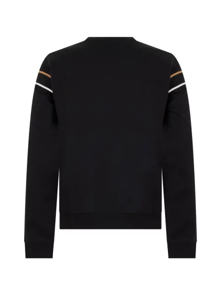 Lung tricou Boss cu dungi negru