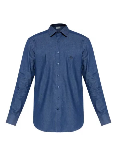 Cămașă Etro cu broderie albastru