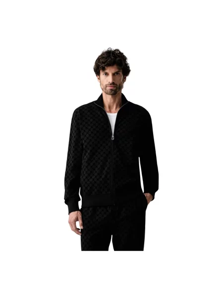 Joop! bluza rozpinana z bawełną czarna
