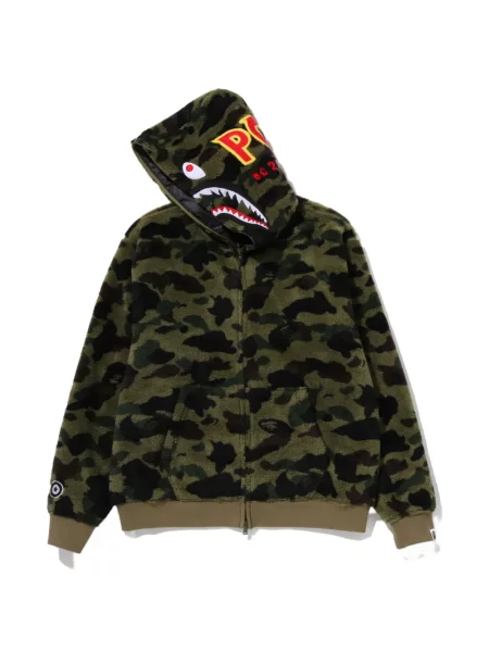 Hanorac cu glugă A Bathing Ape® cu model camuflaj verde